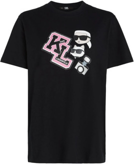 Karl Lagerfeld Zwarte Karlito Choupette T-shirt Karl Lagerfeld , Black , Dames - M,S,Xs