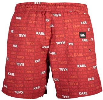 Karl Lagerfeld Zwembroek met logo overal Bruin - S