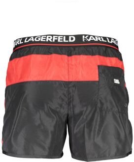 Karl Lagerfeld Zwemshorts met logo taille-detail Zwart - S