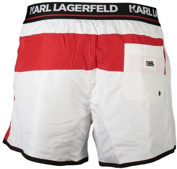 Karl Lagerfeld Zwemshorts met Logoband - maat Wit