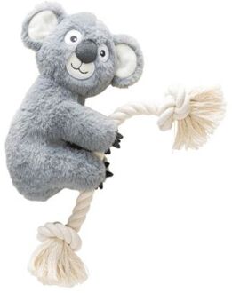 Karlie Klim Koala - Knuffel - met Flostouw - Hondenspeelgoed - Grijs - 18x9x40 cm