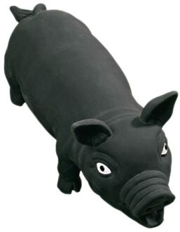 Karlie Varken - Knuffel - Hondenspeelgoed - Zwart - 33x9x11 cm