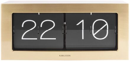 Karlsson Boxed Flip Tafelklok 37 x 17,5 cm Goud