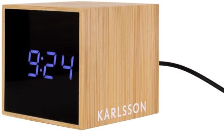 Karlsson Mini Cube Alarmklok - Bamboo Beige