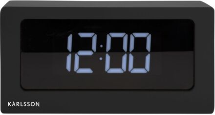 Karlsson Table clock Boxed LED black Zwart