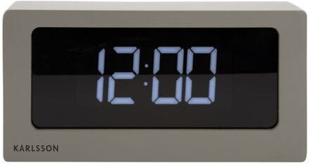 Karlsson Table clock Boxed LED warm grey Grijs