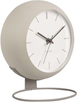 Karlsson Table clock Nirvana Globe warm grey Grijs