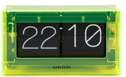 Karlsson Tafelklok Boxed Flip - Neon geel