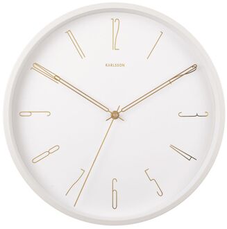 Karlsson Wall clock Belle Numbers metal white Wit