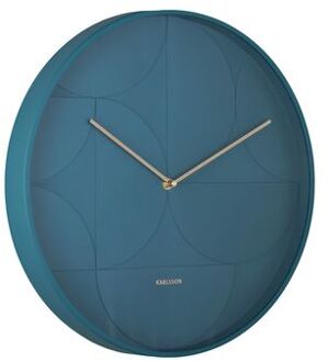 Karlsson Wall Clock Echelon Circular Blauw