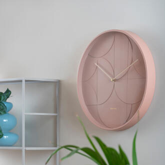 Karlsson Wall Clock Echelon Circular Roze