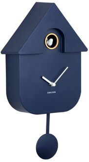 Karlsson Wall Clock Modern Cuckoo Blauw