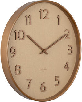 Karlsson Wall clock Pure wood grain large sand brown Bruin