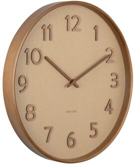 Karlsson Wall clock Pure wood grain large sand brown Bruin