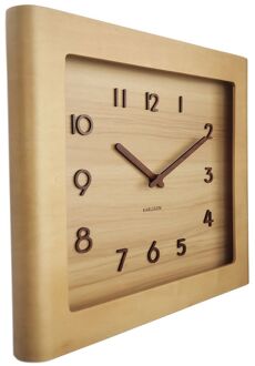 Karlsson Wall Clock Sole Squared Frame Bruin