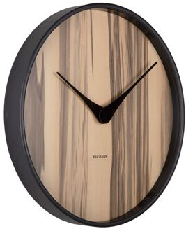 Karlsson Wall Clock Wood Melange Bruin