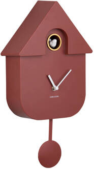 Karlsson wandklok cuckoo klok ochre red Groen