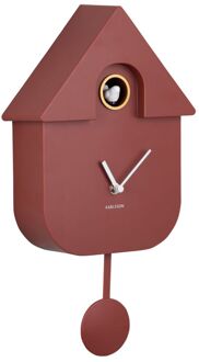 Karlsson wandklok cuckoo klok ochre red Groen