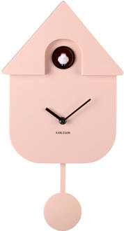 Karlsson Wandklok Modern Cuckoo - Roze - 21,5x8,5x41cm