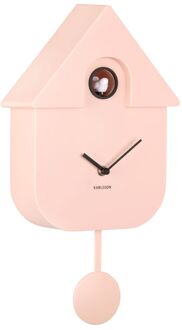 Karlsson Wandklok Modern Cuckoo - Roze - 21,5x8,5x41cm