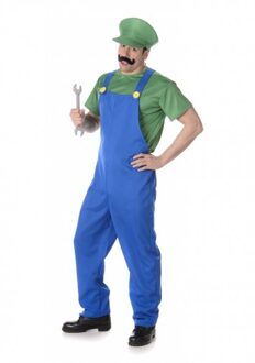 Karnival Costumes Verkleedkleding Luigi Kostuum voor mannen Deluxe - M