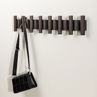 Karsten houten kapstok donkerbruin - 75 x 13 cm