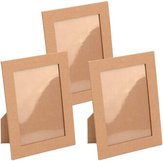 Kartonnen fotolijst - 4x - 17 x 22 cm - DIY - hobby/knutselmateriaal - fotolijsten/fotolijstjes