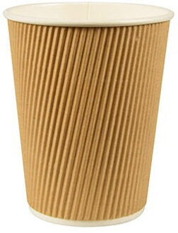 Kartonnen koffiebekers - 100x stuks - drinkbekers - 200ml - Milieuvriendelijk
