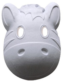 Kartonnen masker zebra Multi