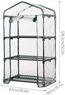 Kas Pvc Cover Tuin Cover Planten Bloem Huis Voor Outdoor Groeiende Zaailingen Waterdichte Planten Cover Geen Ijzer Stand 3 Tier