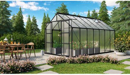 Kas Uranus 11500 - Polycarbonaat 4mm - Zwart - 257x445x248cm