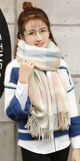 Kasjmier Als Sjaal Vrouwen Shawl Studenten Verdikte Plaid Sjaal In Herfst En Winter 200*70Cm Sjaal vrouwen