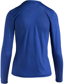 Kasjmier imitatiewikkeltop met lange mouwen van duurzame stretchjersey. - maat Blauw