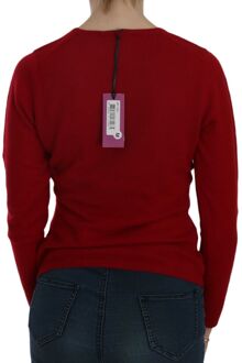 Kasjmier Ronde Hals Langsleeve Trui - maat S Donkerrood