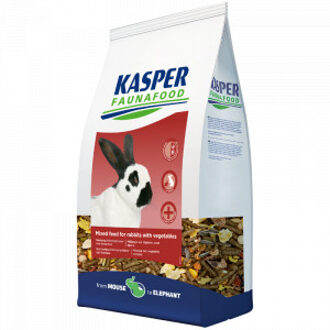 KASPER FAUNAFOOD Hobbyline Gemengd Konijnenvoer met Rode Wortel - 3.5 kg