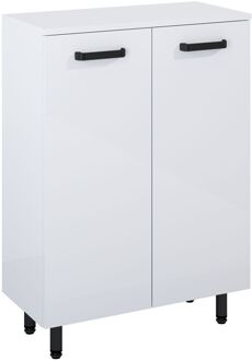 Kast Ava 60cm 2 Deuren Wit En Zwart Met Poten