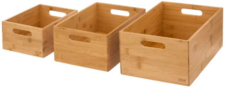 Kast/badkamer opbergmandjes - set 3x stuks - 3 formaten