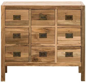 Kast Dean - Natural - 75x80x35 Cm - Hout - Bruin