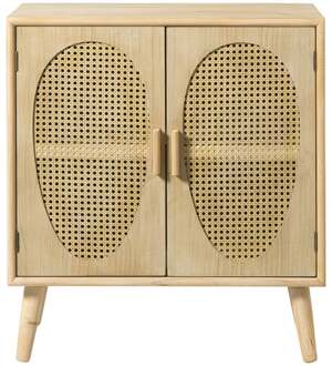 Kast Flores met ovalen vlakken - bruin - 78x70x37.5 cm