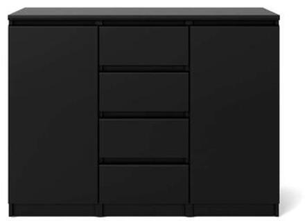 Kast Naia - mat zwart - 90,7x120,6x50 cm - Leen Bakker - 90.7 x 50 x 120.6