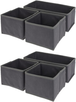 Kast opberg/opruim manden 9-delig donkergrijs 28 x 14 x 11 cm