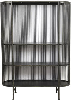 Kast open 119x40x161 cm YINTHE zwart