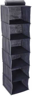 Kast organizer - 6 vaks - antraciet - 30 x 30 x 120 cm - ruimtebesparend