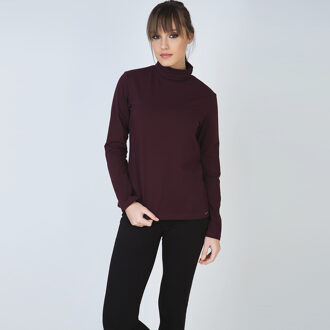 Kastanjebruin trui met polokraag en lange mouwen Bordeaux - EU 40 / UK 12