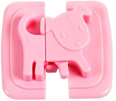 Kastdeur Koelkast Wc Veiligheidsslot Voor Kind Baby Veiligheid Lock Cartoon Hond Puppy Veiligheid Vorm Koelkast Deursloten Roze