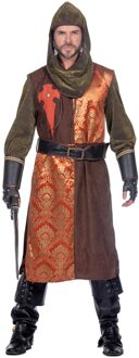 Kasteelheer Kostuum Heren Bruin/Oranje Premium Multikleur - Print