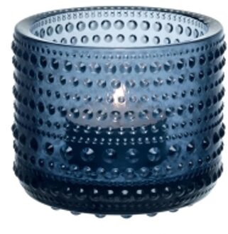 Kastehelmi Waxinelichthouder - 6,4x8cm - Regenblauw