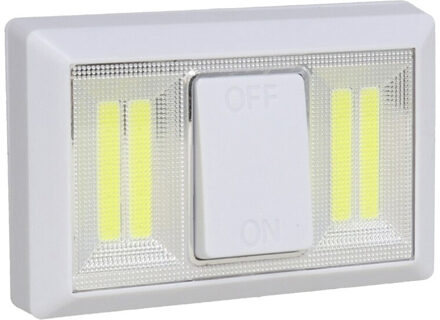 Kastlamp - schakelaar - LED lamp - wit - 11 x 7.5 cm