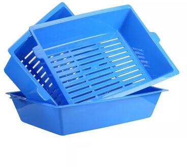 Kat Bedpans Semi Gesloten Anti-Splash Kattenbak Kattenbak Plastic Ondersteek Case Dierbenodigdheden 3 Vergrendeld Trays Te Gebruiken