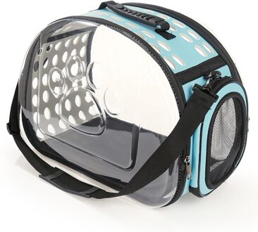 Kat Carrier Ademende Pet Hond Kat Carriers Rugzak Tassen Reizen Ruimte Capsule Kooi Draagbare Transport Huisdier Zak Draagtas Voor Katten Blauw / S (36x20x22cm)